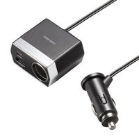 サンワサプライ ソケット付き車載充電器(USB PD20W Type-C+USB A・1.2m) CAR-CHR82CPD 1個（直送品）