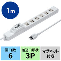 サンワサプライ 漏電ブレーカータップ（3P・6個口・1m） TAP-BR36LN-1 1個（直送品）