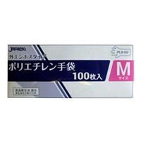 ジャパックス ビニール手袋　ポリエチレン手袋　Mサイズ　外エンボスタイプ　100枚入り 244683 1個（取寄品）