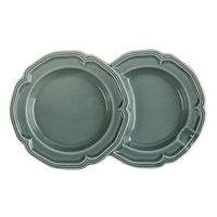 フリート プレート 18cm ダブル ファムプレート Fam Plate 皿 食器 洋食器 陶器 日本製 ベルベットグリーン 329855（直送品）