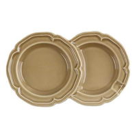 フリート プレート 18cm ダブル ファムプレート Fam Plate 皿 食器 洋食器 陶器 日本製 ゴールドベージュ 329856（直送品）