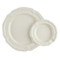 フリート プレート 22cm コンビ ファムプレート Fam Plate 皿 食器 洋食器 陶器 日本製 ラテホワイト 329865 1個（取寄品）