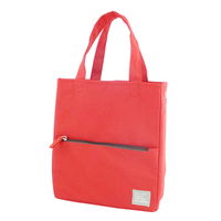 アットファースト ランチバッグ 保冷 保温 ランチトート マッシュ レッド 387219 1個（直送品）