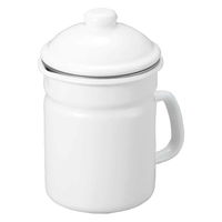 タマハシ オイルポット 1.0L 濾しアミ付 ピア・コローレ ホーロー ホワイト 395156 1個（直送品）