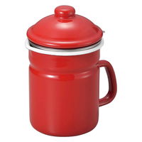 タマハシ オイルポット 0.7L 活性炭フィルター1個付き ピア・コローレ ホーロー レッド 395159（直送品）