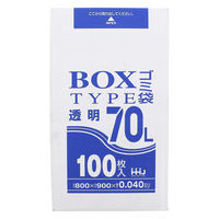 ハウスホールドジャパン BL73 BOXタイプ ポリ袋 70L 透明(セット販売：2個) 4580287290821 2セット（直送品）