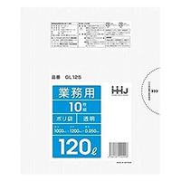 ハウスホールドジャパン GL125 業務用ポリ袋 120L 透明(セット販売:20個) 4580287290906 20セット（直送品）