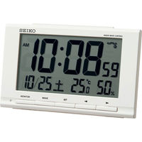 セイコータイムクリエーション 温湿度表示付き電波時計 SQ789W 1個（わけあり品）