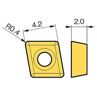 大昭和精機 スローアウェイチップ MW0404ED15N 1セット(10個)（直送品）