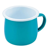 パール金属 マグカップ 400ml ホーロー プチっと 樽型 ブルー 384392 1個（直送品）