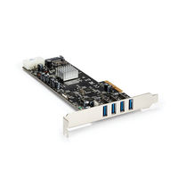 増設PCIeカード USB3.0×4 4個の専用チャネル対応 PEXUSB3S44V 1個 Startech.com