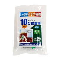 家庭化学工業 しっかり小さな補修 セメント系 10分接着剤 粉体 60g、練り液 17g 4905488135144 1セット(2袋)（直送品）