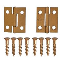 和気産業 薄口カラー丁番 25mm ゴールド VE-009 1セット(3個)（直送品）