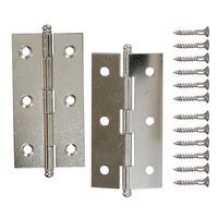 和気産業 Nメッキ義星丁番 丸 64mm VF-019 1セット(4個:2個×2個)（直送品）