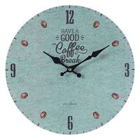 アンファンス 掛け時計 33cm COFFEE BREAK グリーン SHOP series モチーフクロック 296026 1個（直送品）