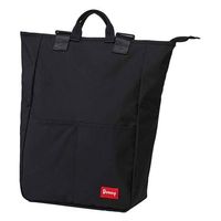 アイメディア エコバッグ リュック型 16L コンパクトにたためる買い物バッグ ブラック 330701 1個（取寄品）