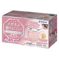 メディコムジャパン メガネが曇りにくいカラーマスク（ピンクベージュ） JMK200686 1箱（40枚入）