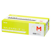 川西工業　ラテックスグローブ　粉無　ナチュラル　M 2134M 1箱（100枚入）