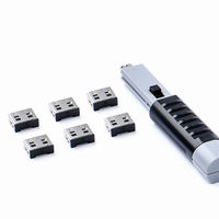 磁気研究所 HIDISC SmartKeeper ESSENTIALシリーズ USBポートロック 6個 プラス ロック解除キー HDUL03PKBK 1個