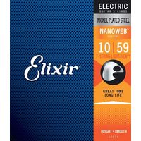Elixir エリクサー エレキギター弦 NANOWEB コーティング弦 7弦 Light/Heavy .010-.059 #12074（直送品）