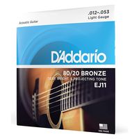 D'Addario ダダリオ アコースティックギター弦 ブロンズ Light .012-.053 EJ11（直送品）