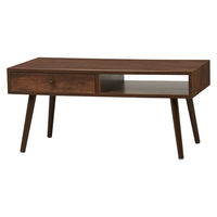 【軒先渡し】萩原 テーブル 幅800×奥行400×高さ365ｍｍ ブラウン MT-6475BR 1台（直送品）