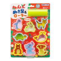 銀鳥産業 ねんどぬき型&ローラー どうぶつ 知育玩具 おうち遊び 粘土 ねんど 462-057 1セット(3個)