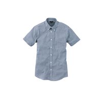 アルトコーポレーション メンズ半袖ギンガムチェックシャツ ネイビー LL SA3010-100-LL 1枚（直送品）