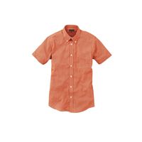 アルトコーポレーション メンズ半袖ギンガムチェックシャツ オレンジ S SA3010-15-S 1枚（直送品）