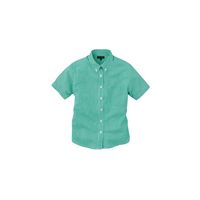 アルトコーポレーション レディース半袖ギンガムチェックシャツ グリーン 15 SA4010-4-15 1枚（直送品）