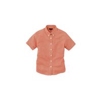 アルトコーポレーション レディース半袖ギンガムチェックシャツ オレンジ 13 SA4010-15-13 1枚（直送品）