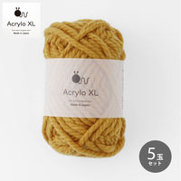 原ウール Knitworm Acrylo XL マスタード 1セット（5玉）（直送品）