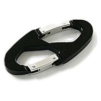 ニッサチェイン No.110 Wフックカラビナ小 ブラック 1個（直送品）