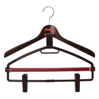 木製ハンガー　ハンガーキャット　WOODシリーズ　２５マルチ　ブラウン 252857 1個 シンコハンガー（直送品）