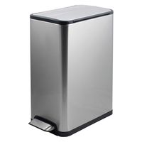 OPUS ゴミ箱 30L JAVA YUEYA ステンレス ペダル ウイングオープン メタリックシルバー 312933 1個（直送品）