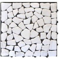 SANKA ジョイントタイル 天然石 ジョイントマット 1枚 30.5×30.5cm スノーホワイト 333423 1個（直送品）