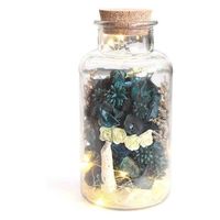 キーストーン ライト L 瓶 ガラス ドライフラワー LED インテリア ブルー 349735 1個（直送品）