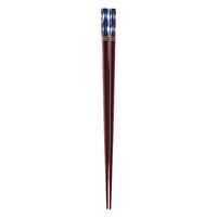 イシダ 箸 23.5cm アクリア 切子 木製 天然木 漆 日本製 青 358625 1個（取寄品）