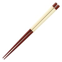 イシダ 箸 21cm シリコン 木製 天然木 漆 日本製 アイボリー 359396 1個（取寄品）