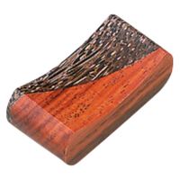 イシダ 箸置き 4cm ひさご ツートン椰子 木製 天然木 箸置 363211 1個（取寄品）