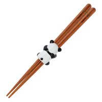 サンライフ 箸 18cm 箸置き セット アニマルはしっこ 木製 天然木 パンダ 368005 1個（取寄品）