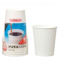 サンナップ 紙コップ 使い捨て ホワイトカップ 205ml 10個入 104082 1個（取寄品）