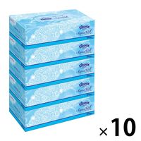 ティッシュペーパー　保湿　180組　1ケース(50箱:5箱入×10パック)　クリネックスティシューアクアヴェール　日本製紙クレシア