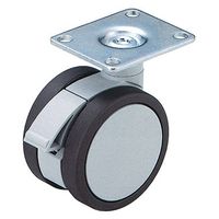 ハイロジック 26304 フォルテキャスター75mm プレート・ストップ付 1個（直送品）