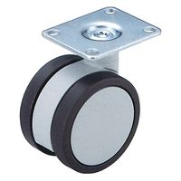 ハイロジック 26303 フォルテキャスター75mm プレート・ストップ無 1個（直送品）