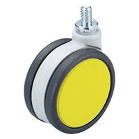 ハイロジック 26309 フレスコキャスター75mm M10ボルト・ストップ無 イエロー 1個（直送品）