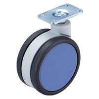 ハイロジック 26326 フレスコキャスター75mm プレート・ストップ無 ブルー 1個（直送品）