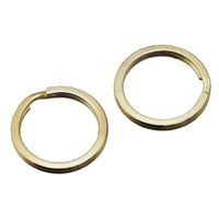 ハイロジック 29222 鉄 平押しキーリング 16mm ゴールド 1パック(2個入)（直送品）