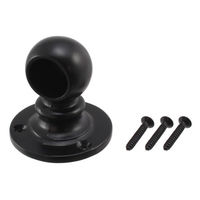 ハイロジック 37503 ブラケット 止 16mm ブラック 1個（直送品）