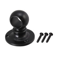 ハイロジック 37509 ブラケット 通 16mm ブラック 1個（直送品）